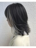 《kaito》インナーカラー_ホワイトベージュ_フリンジウェーブ