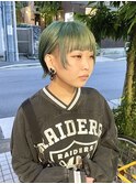 ウルフカット/ライムグリーン/nagata