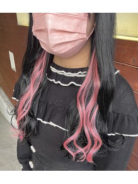 ヘア サークル ジープ 石井店(hair circle geep) 【ビビットカラーも自由自在】インナーシールエクステ