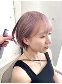 ★ピンクベージュ愛され小顔ヘア斜めバング★