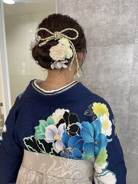 ループス 妙蓮寺店(Loops) お着物に合うシニヨンアレンジ