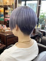 キャラ 池袋本店(CHARA)&nbsp;ラベンダーグレー◎刈り上げハンサムショートボブ【池袋/ボブ】