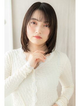 カバーヘア イヴ 戸頭店(COVER HAIR EVE) グレーベージュウェットヘア前下がりレイヤーZ戸頭20代30代40代