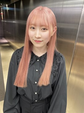 ペレ 栄店(PELE) デザインカラー/レイヤーカット/ウェットヘア/オリーブベージュ