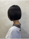 ミニボブ黒髪スタイル小顔似合わせカット