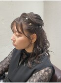 ハーフアップアレンジ