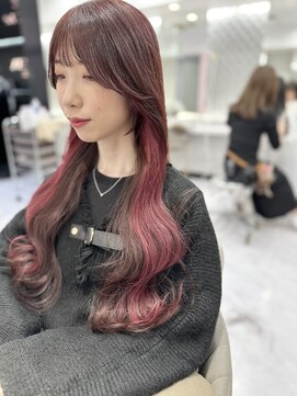 ジーナ 名駅(XENA.) 《xena/中島》ピンクブラウン×インナーカシスピンク