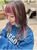 ハイレイヤーカット×インナーカラー