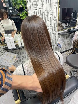 アローズ 久留米店(arose) 大人可愛い透明感立体感グレージュ×エアストレート