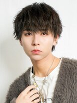 ブリーチ イオン岡崎前店(BLEACHi)&nbsp;【BLEACHi】黒髪ナチュラル波巻きミディアムウルフ