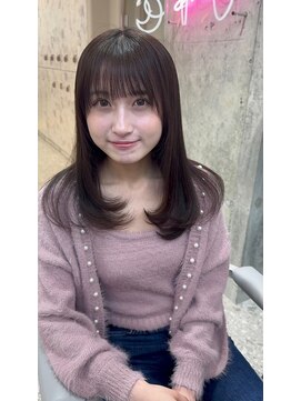 ハローバイシー 仙台(Hello by Sea) 艶髪ダークブラウン×髪質改善[美髪/韓国風/顔周り]仙台