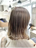 髪質改善  艶髪 外はね グラデーション バレイヤージュ