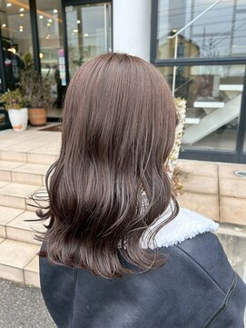 ヘアーアンドエステ ハラダ 滝ノ水店(Hair&Esthe Harada) 透明感ワンカラー/くすみブラウン