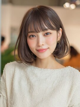 フラテロ(fratello) ミディアムボブ/ショコラブラウン/艶髪