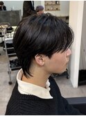 MEN’S HAIR/センターパート/ニュアンスパーマ/伊勢崎