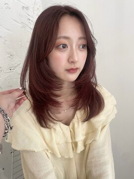 ミュウアンド(Mew＆) 【@re_n___】cherry red/layer cut