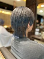 ヘアリゾート粋 ティガ 池袋店(tiga)&nbsp;透明感アッシュグレー/レイヤーカット/ショートウルフ