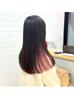 ループウエスト(LOOP WEST)&nbsp;インナーカラーピンク×酸熱トリートメント