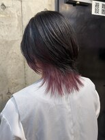 ラニヘアサロン(lani hair salon) インナーモーヴピンク/インナーカラー/ウルフカット//