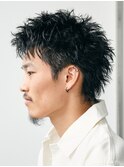 大分スパイキーパーマメンズカットスパイキーショート刈り上げ