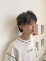ルシエル(Luxiel)&nbsp;110. メンズ/ショート/メッシュ/ハイライト/グレージュ