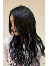 アース 天童店(HAIR&MAKE EARTH) エクステ☆スカイブルーのメッシュがオシャレ