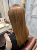 髪質改善ヘアエステ/縮毛矯正/ストレート/黒髪/ココアベージュ