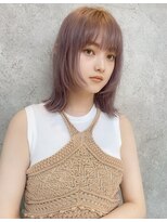 アンアミ シブヤ(Un ami shibuya)&nbsp;ハイトーン外はねミディアム/ラベンダーカラー