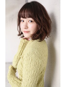 ブゾン(buZon) 【buZonブゾン】ウェーブボブ×ショコラブラウン