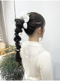 【racic】成人式ヘアセット変形ポニーテール