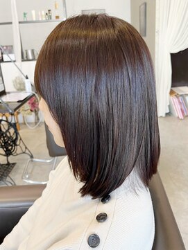 レポヘアー(Repos hair) 20代30代40代ショコラアッシュ髪質改善カラー艶感ストレート