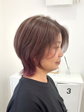 スイ(suiw) ショートウルフハイライト/毛先カラー【suiw】昭和町/天王寺