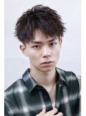 コンマ風ショートアップバング