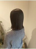 切りっぱなしボブ/艶々縮毛矯正