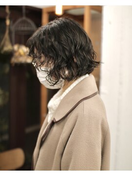 リッカ(RICCA) ボブパーマ　オリーブブラウン　ダークオリーブ　パーマボブ