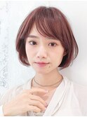大人かわいい韓国風ゆるふわワンカールレイヤーボブ
