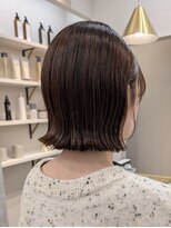 ポジ(poji)&nbsp;ボブ　ミルクティーベージュ　艶髪　髪質改善カラー　ショート