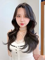 ロンドリメゾン 原宿(Lond re Maison.)&nbsp;暗めカラー韓国風巻きレイヤーカット髪質改善縮毛矯正原宿表参道