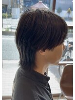 イエローコーン 金沢文庫店(YELLOW CORN) センターパート/メンズウルフ/ウルフカット/センター分け