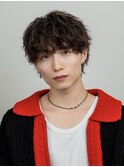 シースルーラウンドマッシュシャドウパーマ