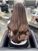 クラゲヘアー/小顔に見せるヘア/ココアベージュ/栄
