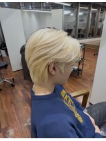 アトレ 福岡大名店(attrait)&nbsp;ホワイトベージュ×毛流れカルマショート