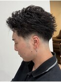 テーパーフェードスパイキーショート