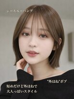 オーラ オモテサンドウ(Aura omotesando)&nbsp;シースルーバング×外はねボブ