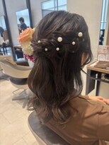ユニックス アリオ亀有店(UNIX)&nbsp;【華やか】編み込みハーフアップ10代20代ヘアアレンジ
