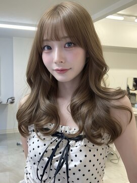 アイトーキョーエス 渋谷(AI TOKYO S) ミルクティーベージュブリーチなしダブルカラーレイヤーカット