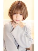 大人可愛くワンカールひし形ボブ　３０代４０代