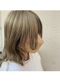 顔まわりローライトカラー　担当木村