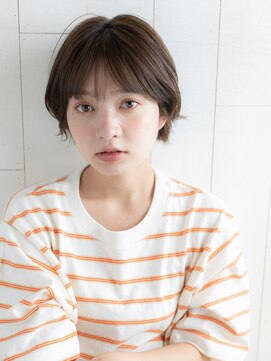 キャリコ(calico) 《calico》丸みひし形ボブ*シースルーバング*グレージュカラー