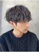 ツイストスパイラルパーマ波巻きスパイラルパーマツーブロック
